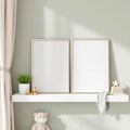 Nursery Premium Interior Mockup — Plain Square Frame Square 1:1 — Perspective View — #05157 | MockupBulk