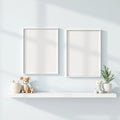 Nursery Professional Frame Mockup — Plain Square Frame Square 1:1 — Perspective View — #05159 | MockupBulk