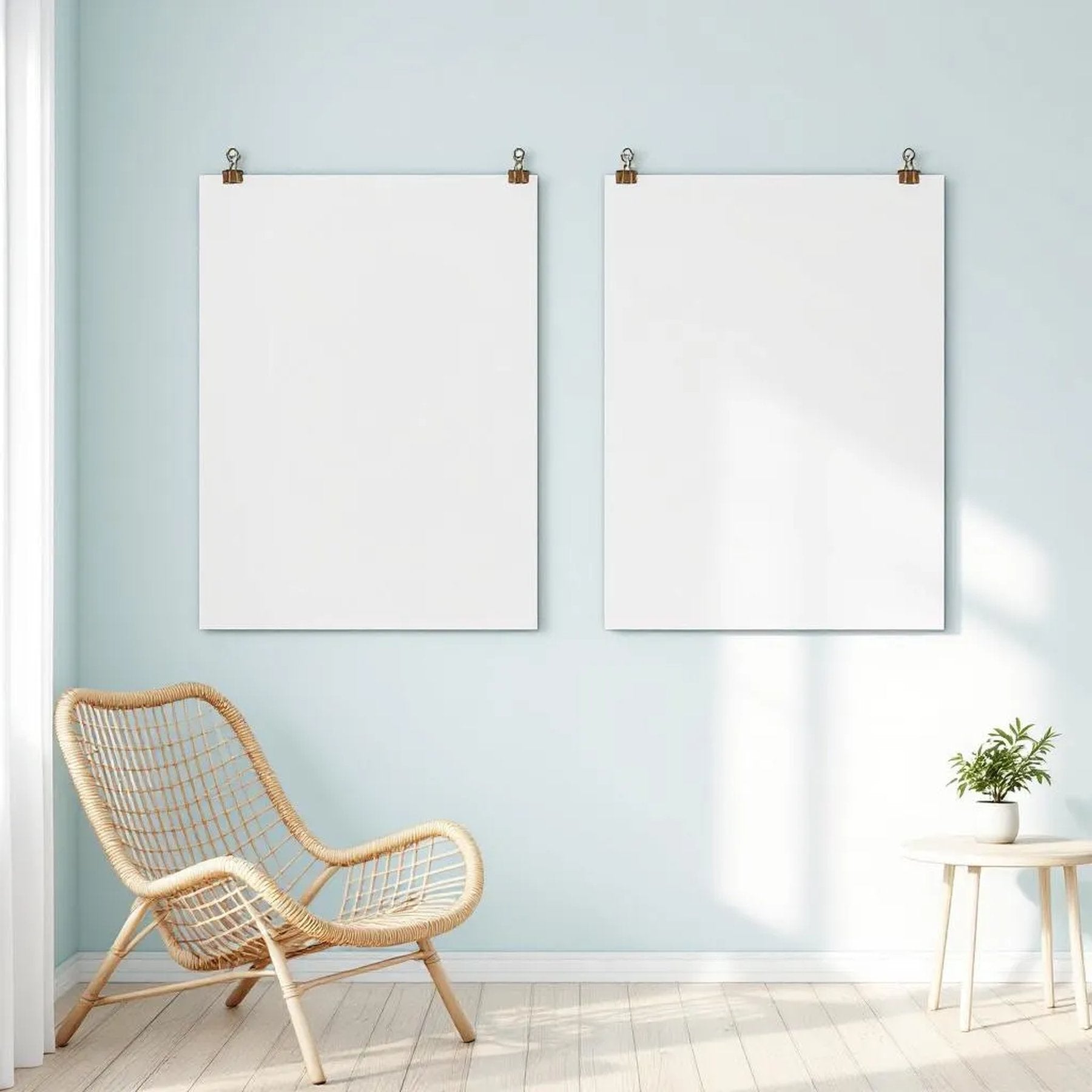 Coastal Professional Frame Mockup — Plain Square Frame Square 1:1 — Perspective View — #03368 | MockupBulk