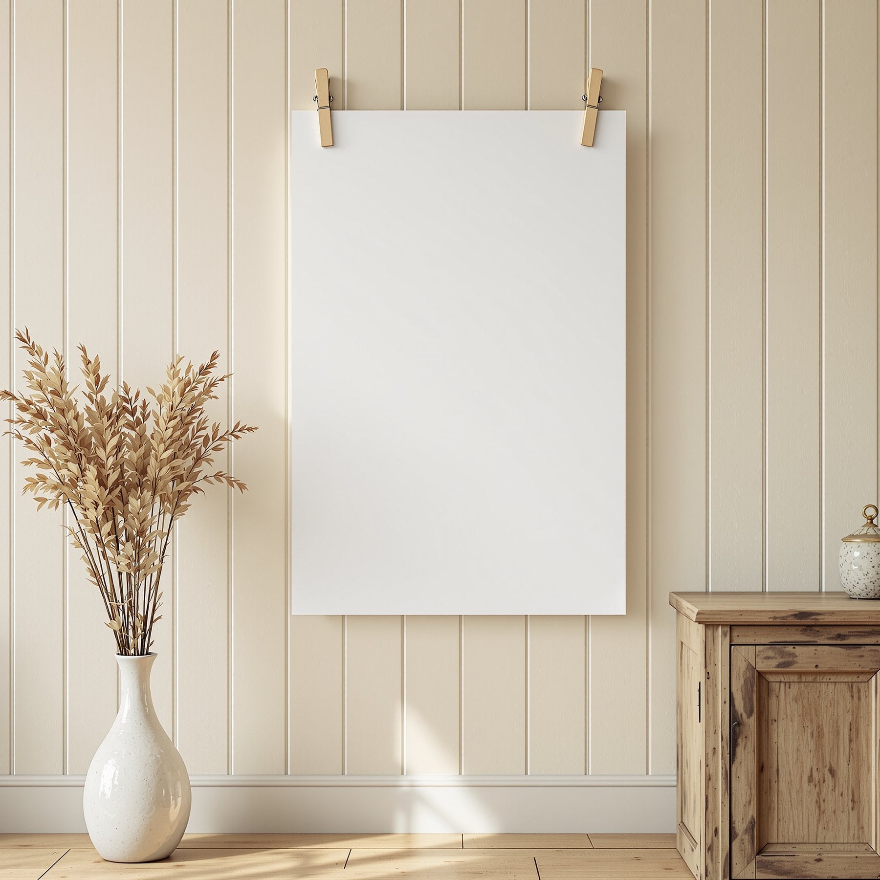 Farmhouse A3 Clipped Poster Mockup | Blank Template #00383 | A3 Frame JPG | bulkmockup Mockup Template | Commercial Use Included | MockupBulk