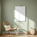 Nursery High-Res Frame Mockup — Plain Square Frame Portrait 2:3 — Perspective View — #03205 | MockupBulk