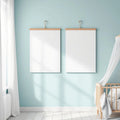 Nursery Wall Art Mockup — Plain Square Frame Portrait 2:3 — Perspective View — #03207 | MockupBulk