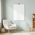 Scandinavian Styled Room Mockup — Plain Square Frame Portrait 2:3 — Perspective View — #03245 | MockupBulk