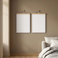 White Bedroom Styled Room Mockup — Plain Square Frame Portrait 2:3 — Perspective View — #03298 | MockupBulk