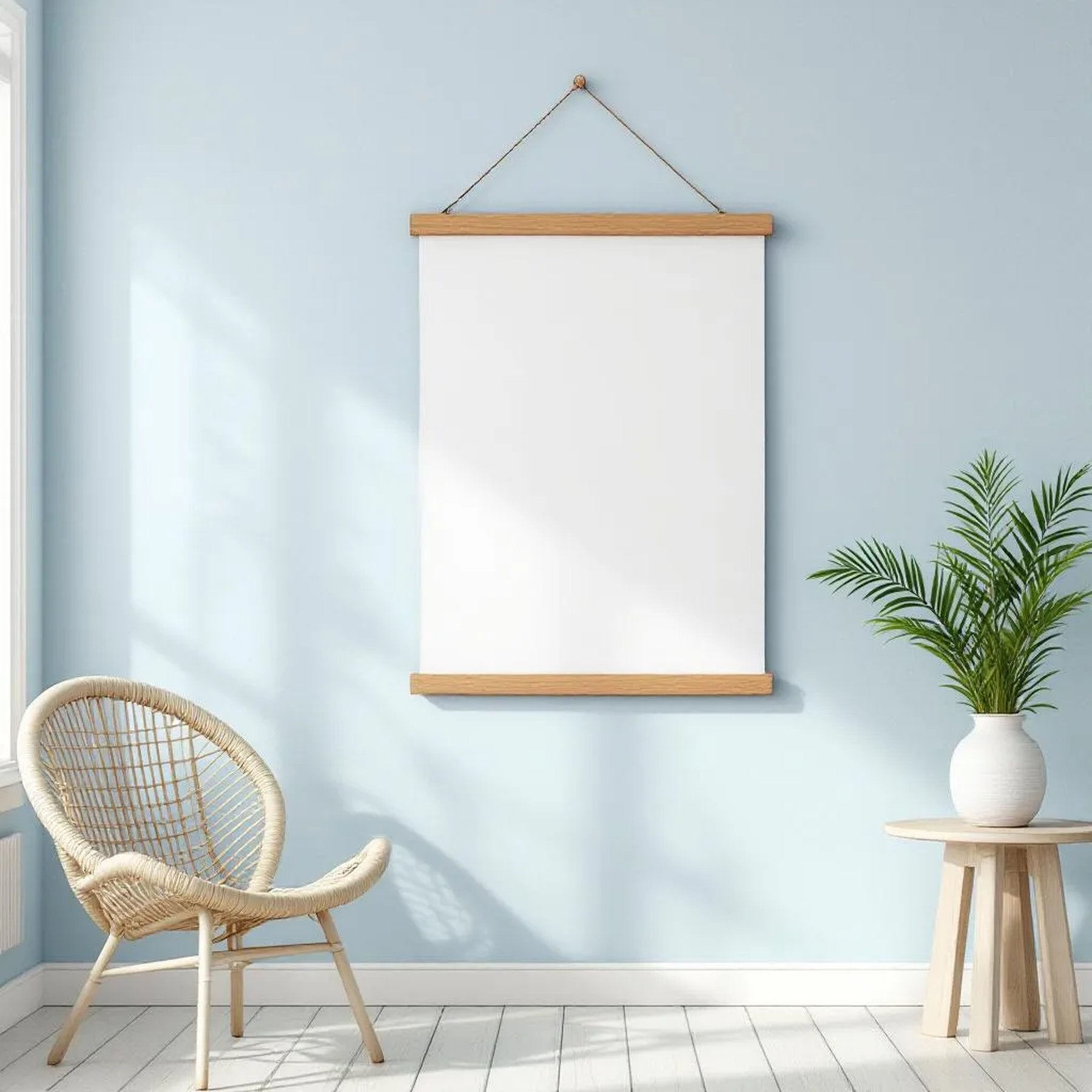 Coastal Professional Frame Mockup — Plain Square Frame Square 1:1 — Perspective View — #03374 | MockupBulk