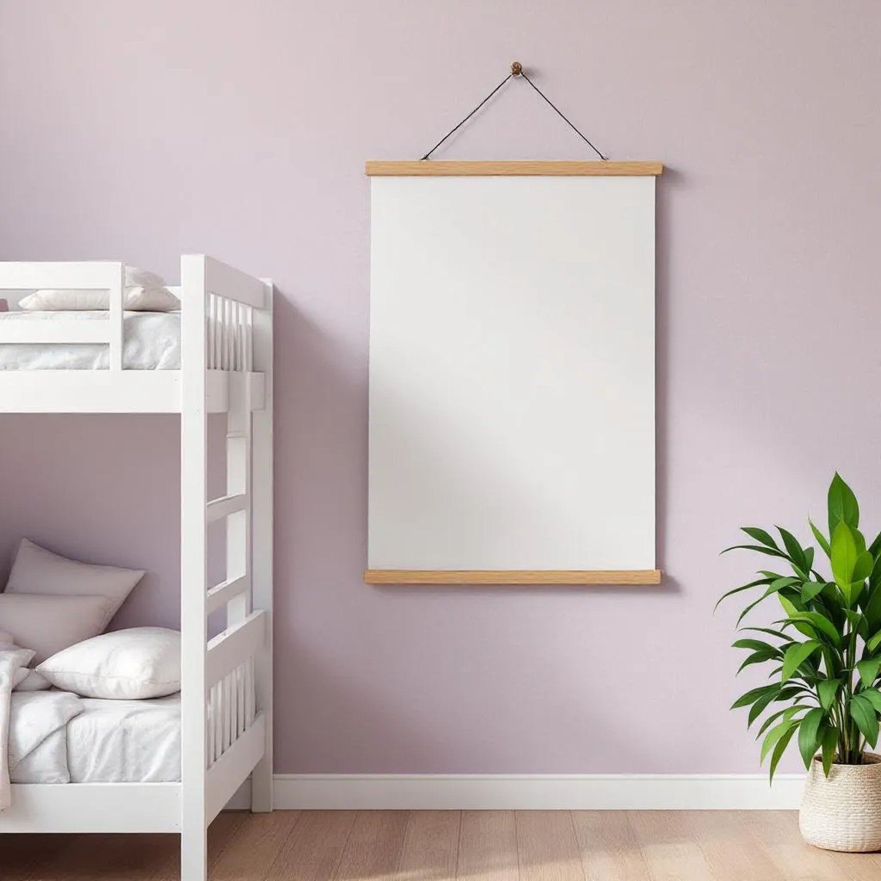 Kids Room Premium Interior Mockup — Plain Square Frame Portrait 2:3 — Perspective View — #03234 | MockupBulk