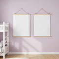 Kids Room Premium Interior Mockup — Plain Square Frame Square 1:1 — Perspective View — #03237 | MockupBulk