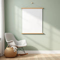 Nursery Premium Interior Mockup — Plain Square Frame Portrait 4:5 — Perspective View — #03215 | MockupBulk