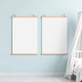 Nursery Wall Art Mockup — Plain Square Frame Portrait 4:5 — Perspective View — #03217 | MockupBulk