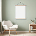 Scandinavian Styled Room Mockup — Plain Square Frame Portrait 2:3 — Perspective View — #03254 | MockupBulk