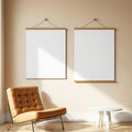 Scandinavian Premium Interior Mockup — Plain Square Frame Square 1:1 — Perspective View — #03258 | MockupBulk