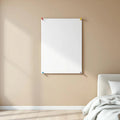 White Bedroom Frame Display Mockup — Plain Square Frame Portrait 2:3 — Perspective View — #03289 | MockupBulk