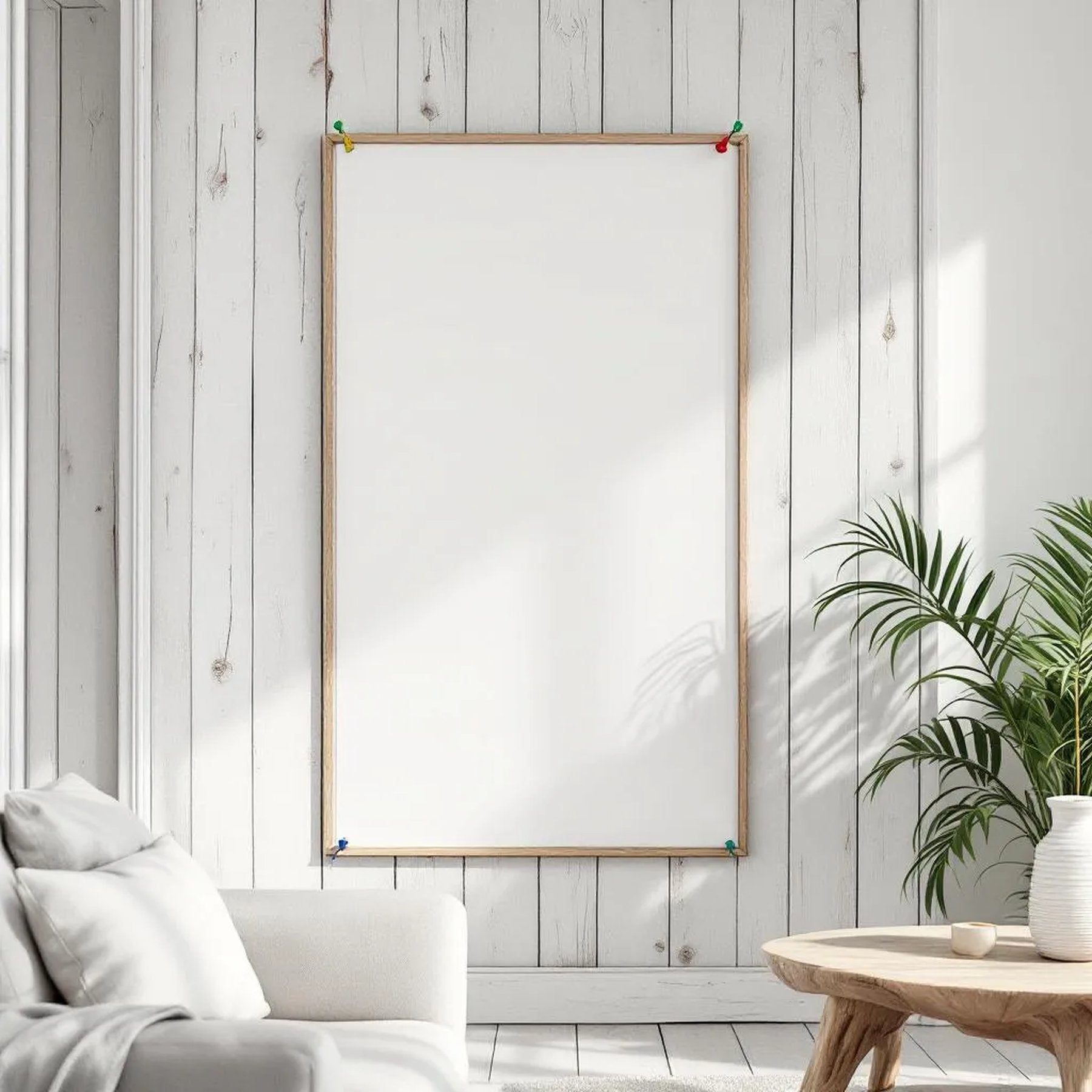 Coastal Professional Frame Mockup — Plain Square Frame Portrait 2:3 — Perspective View — #03370 | MockupBulk