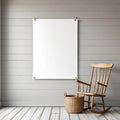 Farmhouse Room Scene Mockup — Plain Square Frame Portrait 2:3 — Perspective View — #03330 | MockupBulk