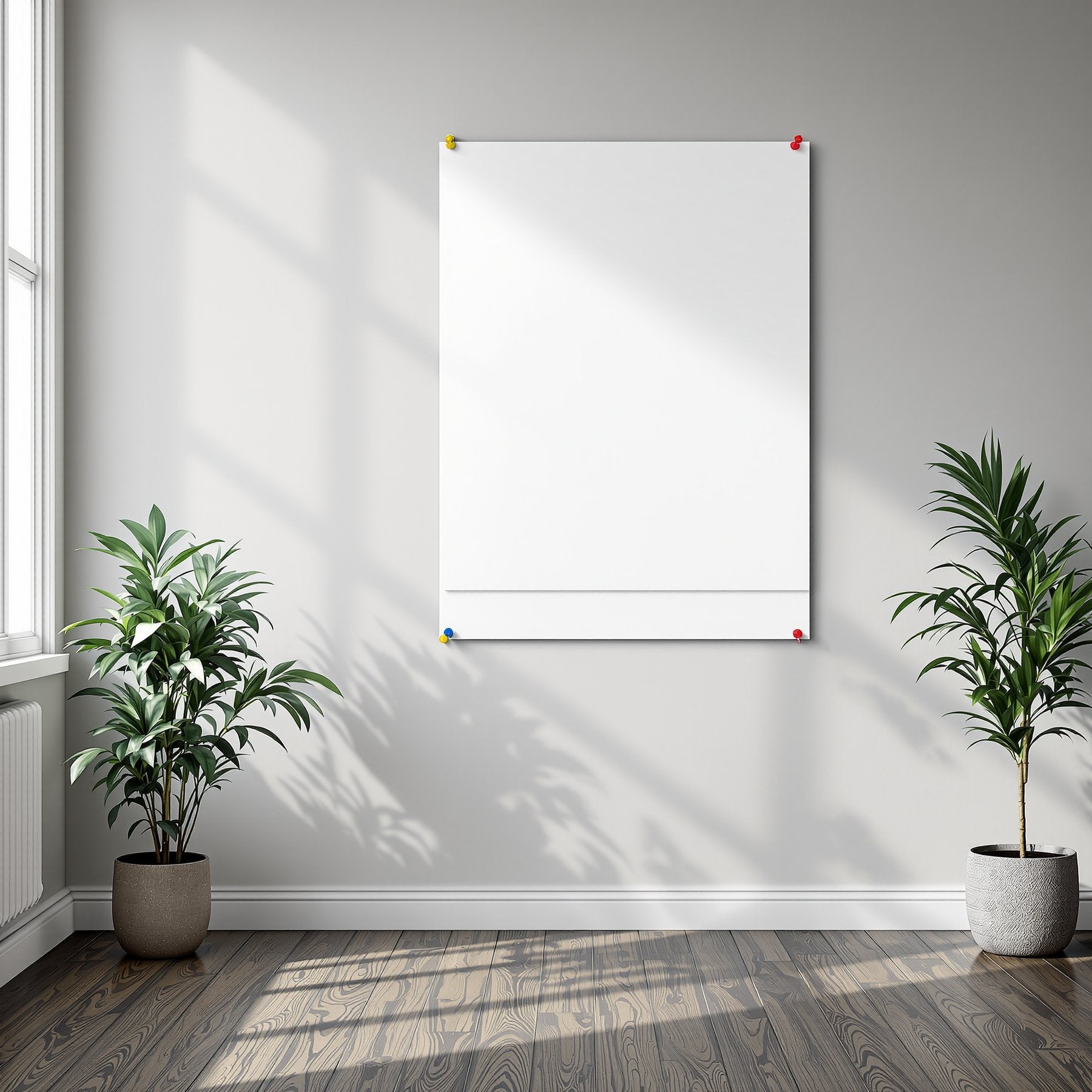 Home Office A3 Pinned Poster Mockup — Blank Template #00372 — A3 Frame JPG | bulkmockup Mockup Template | Commercial Use Included | MockupBulk