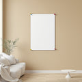 Minimalist White A3 Pinned Poster Mockup, Blank Template #00388 | A3 JPG Instant Download | Commercial Licence | bulkmockup Shop | MockupBulk