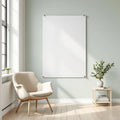 Scandinavian Professional Frame Mockup — Plain Square Frame Portrait 2:3 — Perspective View — #03251 | MockupBulk