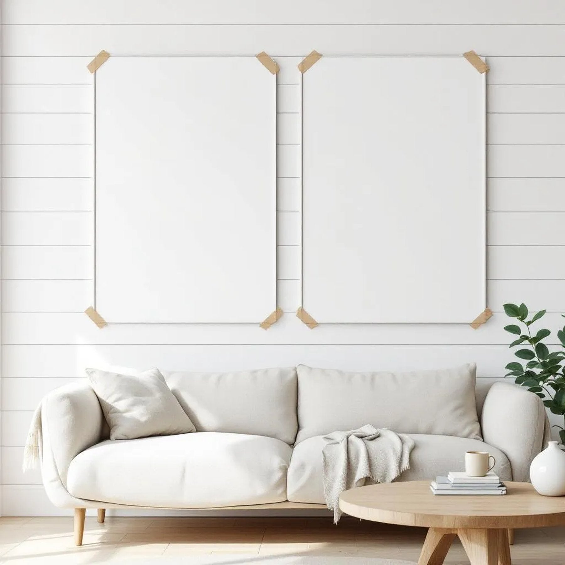 Farmhouse Frame Display Mockup — Plain Square Frame Portrait 4:5 — Perspective View — #03322 | MockupBulk