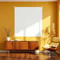 Mid-Century Modern Editorial Room Mockup — Plain Square Frame Square 1:1 — Perspective View — #03379 | MockupBulk