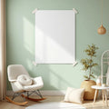 Nursery Professional Frame Mockup — Plain Square Frame Portrait 2:3 — Perspective View — #03200 | MockupBulk