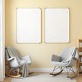 Nursery Premium Interior Mockup — Plain Square Frame Portrait 2:3 — Perspective View — #03202 | MockupBulk