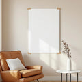 Scandinavian Professional Frame Mockup — Plain Square Frame Portrait 2:3 — Perspective View — #03240 | MockupBulk