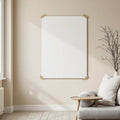 Scandinavian Frame Display Mockup — Plain Square Frame Portrait 2:3 — Perspective View — #03241 | MockupBulk
