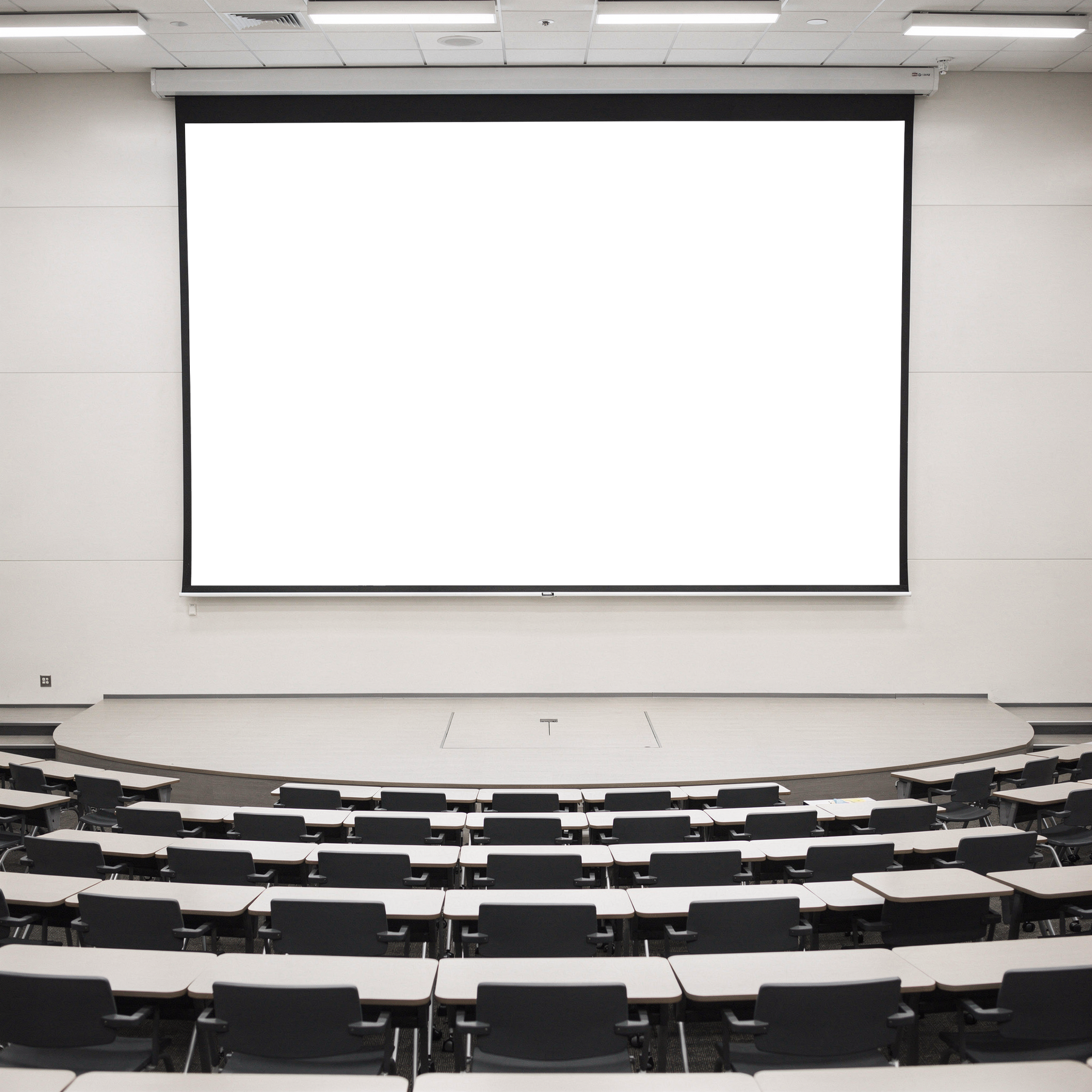 Projector Mockup | No P Classroom Empty Hall | bulkmockup Transparent Mockup | PNG Download | Commercial Use | MockupBulk
