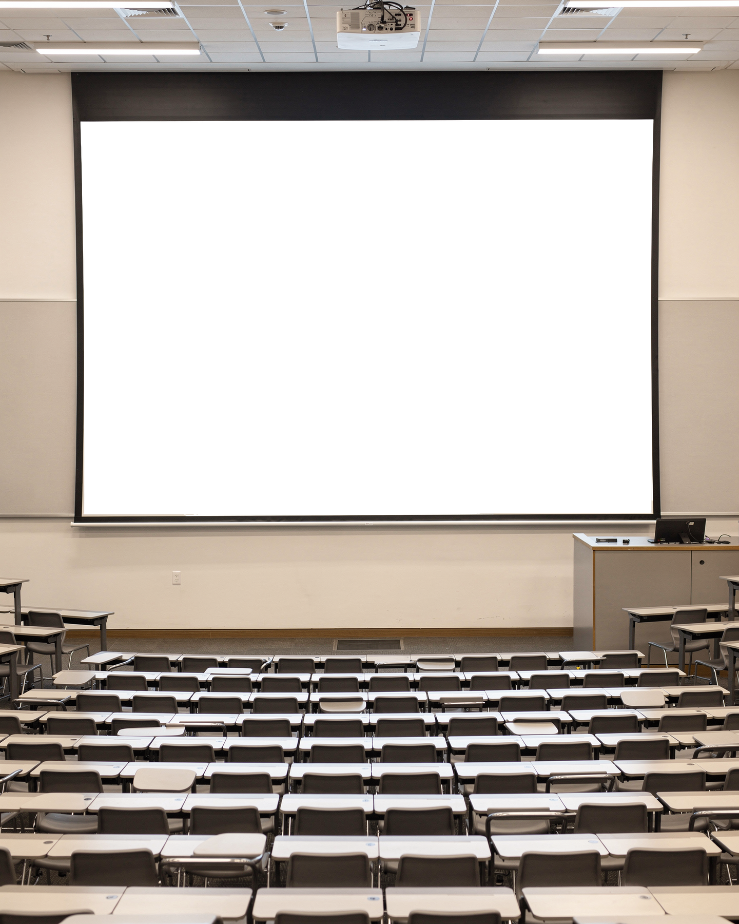 Projector, No P Classroom Empty Hall | bulkmockup Transparent Mockup | PNG Download | Commercial Use | MockupBulk