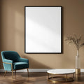 Art Deco Room Scene Mockup — Plain Square Frame Portrait 2:3 — Perspective View — #02052 | MockupBulk