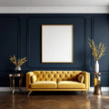 Art Deco High-Res Frame Mockup — Plain Square Frame Portrait 2:3 — Perspective View — #02084 | MockupBulk