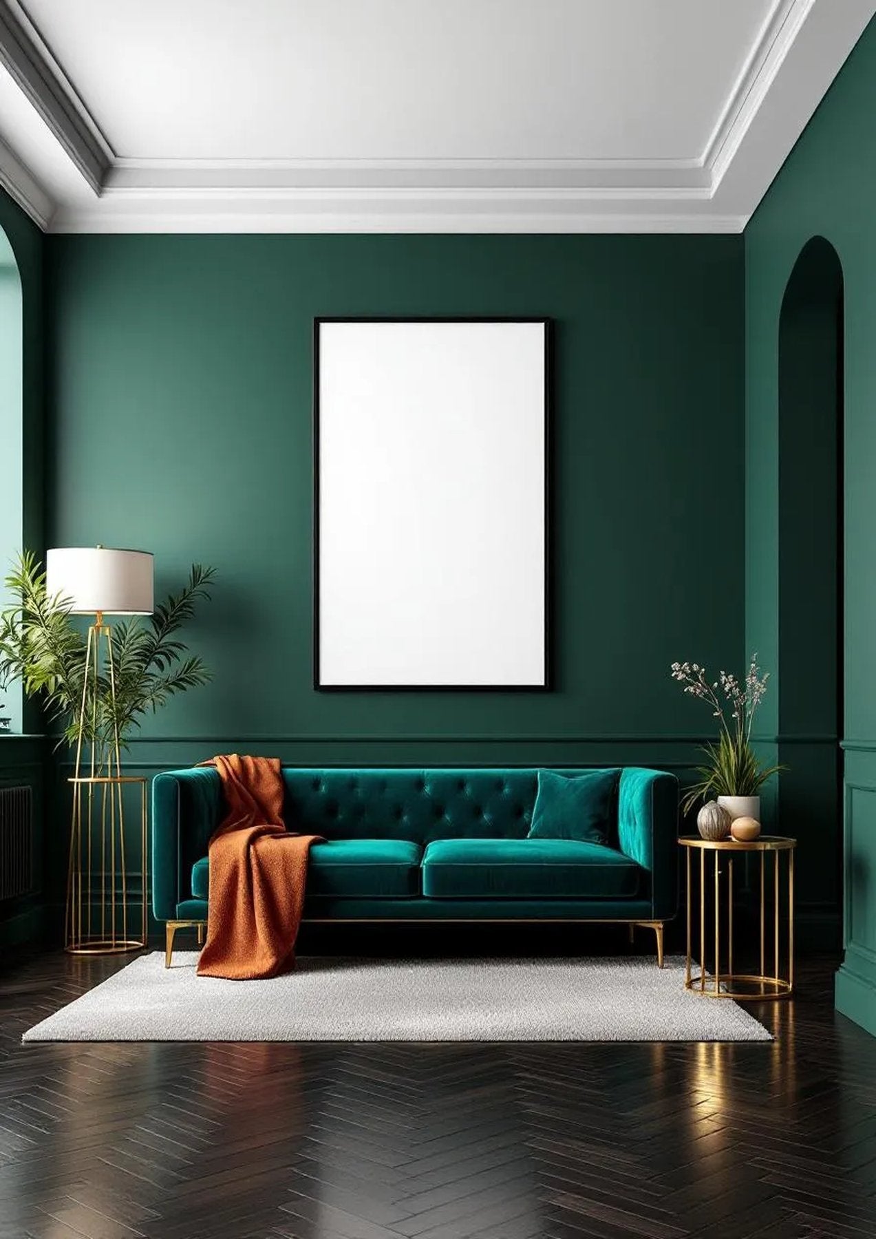 Art Deco Professional Frame Mockup — Matte Black Frame A-Series (A4 / A3) — Perspective View — #04374 | MockupBulk