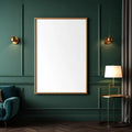 Art Deco Lifestyle Frame Mockup — Plain Square Frame Portrait 2:3 — Perspective View — #04390 | MockupBulk