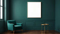 Art Deco Frame Display Mockup — White Frame Portrait 4:5 — Perspective View — #04394 | MockupBulk
