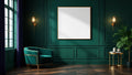 Art Deco Lifestyle Frame Mockup — White Frame Square 1:1 — Perspective View — #04400 | MockupBulk