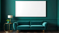 Art Deco High-Res Frame Mockup — White Frame Square 1:1 — Perspective View — #04403 | MockupBulk