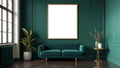 Art Deco Room Scene Mockup — White Frame Portrait 4:5 — Perspective View — #04406 | MockupBulk