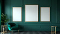 Art Deco Frame Display Mockup — Natural Oak Frame Portrait 2:3 — Perspective View — #04418 | MockupBulk