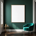 Art Deco Room Scene Mockup — Plain Square Frame Portrait 2:3 — Perspective View — #04423 | MockupBulk