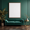 Art Deco Professional Frame Mockup — Plain Square Frame Landscape 3:4 — Perspective View — #04441 | MockupBulk