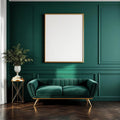 Art Deco High-Res Frame Mockup — Plain Square Frame Landscape 11x14 — Perspective View — #04453 | MockupBulk