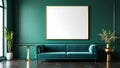 Art Deco Frame Display Mockup — Gold Frame Square 1:1 — Perspective View — #04472 | MockupBulk