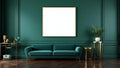 Art Deco Professional Frame Mockup — Silver Frame Square 1:1 — Perspective View — #04484 | MockupBulk