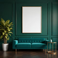 Art Deco Lifestyle Frame Mockup — Plain Square Frame Portrait 4:5 — Perspective View — #04486 | MockupBulk