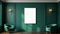 Art Deco High-Res Frame Mockup — Silver Frame Portrait 5:7 — Perspective View — #04487 | MockupBulk