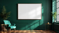 Art Deco Interior Frame Mockup — Silver Frame Square 1:1 — Perspective View — #04490 | MockupBulk