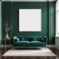 Art Deco Wall Art Mockup — Plain Square Frame Portrait 2:3 — Perspective View — #04492 | MockupBulk