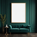 Art Deco High-Res Frame Mockup — Plain Square Frame A-Series (A4 / A3) — Perspective View — #04498 | MockupBulk