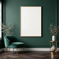 Art Deco Frame Display Mockup — Plain Square Frame Portrait 2:3 — Perspective View — #04504 | MockupBulk