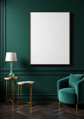 Art Deco Lifestyle Frame Mockup — Espresso Frame Portrait 2:3 — Perspective View — #04524 | MockupBulk